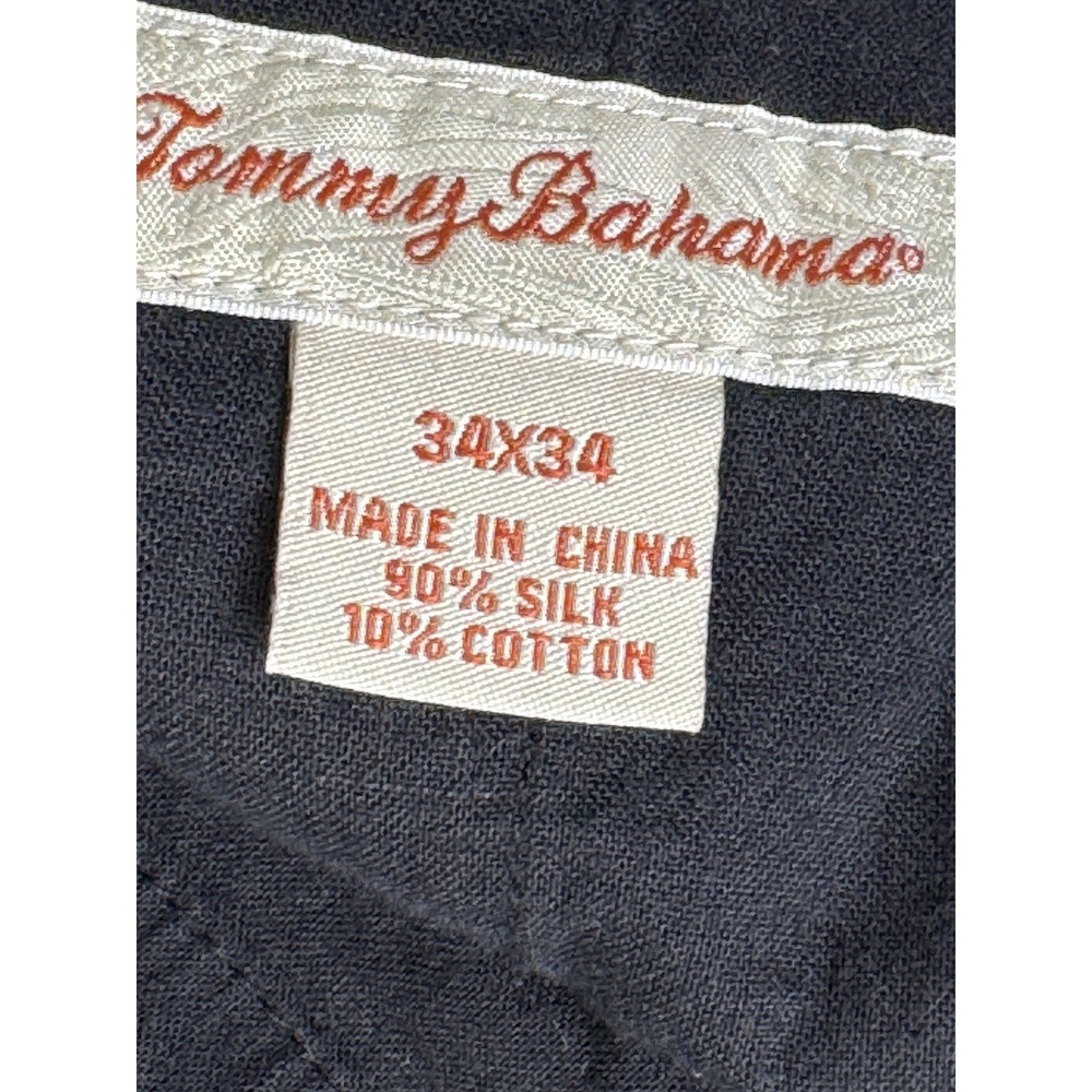 Tommy Bahama 90%Silk Blend Pants 34x34 Mens Dress Gray Summer‎ Beach Vacation - Picture 9 of 12